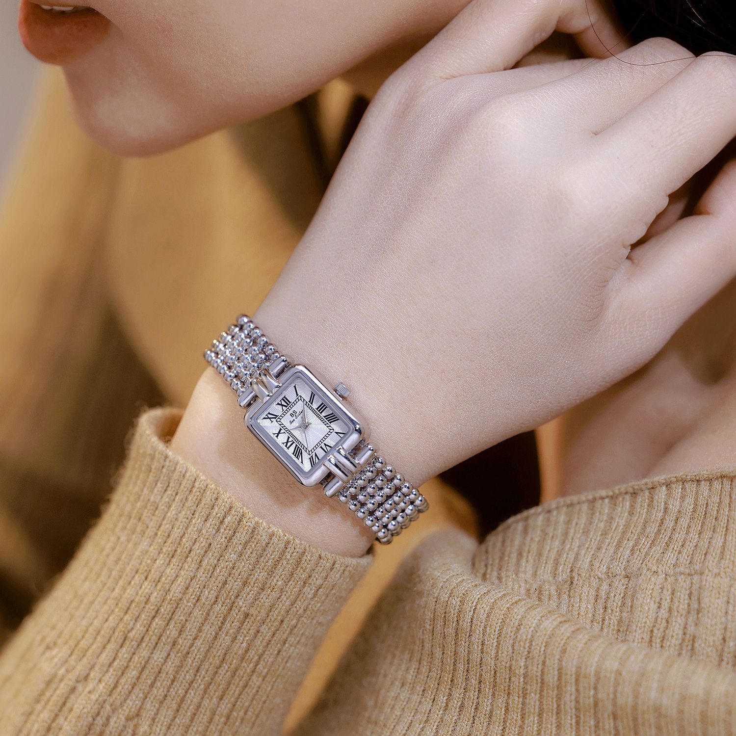 45g Weight Tempered Glass Mirror Material Alloy Strap Material Watch Classification Pointer Display Type Jewelry Buckle Buckle Style Rectangle Dial Shape Casual, Daily Occasion Quartz Movement Solid Color Pattern Women's Gender Elegant Style Elegant Solid Color Jewelry Buckle Quartz Watch Women's Watches 7