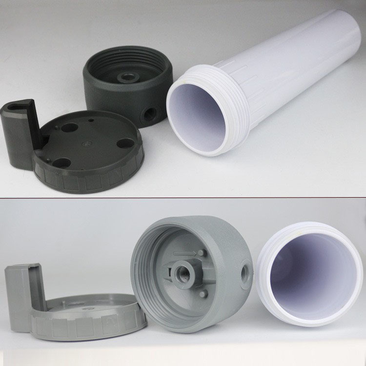 10 pulgadas Filtro de rosca de una sola etapa de escritorio purificador de agua Shell cerradura diente Filtro de cerámica Shell