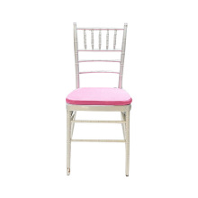 White Tiffany Chair Iron Aluminum Chiavari Chair with Pillow