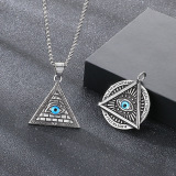 Древняя египетская пирамида, подвеска «Глаз дьявола», скандинавская двухсторонняя руна викингов, кельтский узел, мужская подвеска из титановой стали