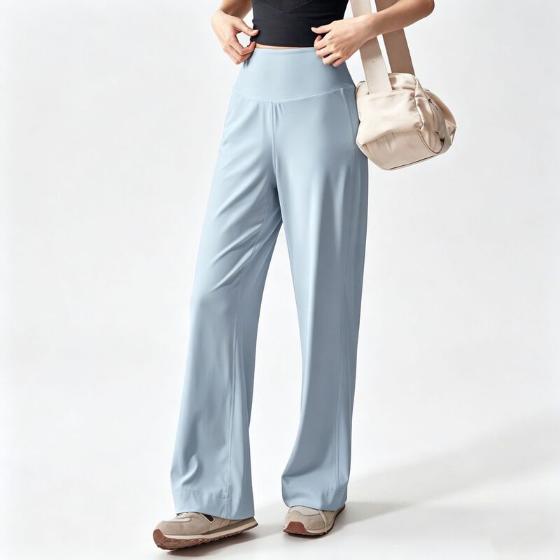 Loose Drape Sports Yoga Straight High-Waisted Slimming Fitness Pants for Women Breathable Quick-Dry Running Training Pants Loose Drape Sports Yoga Straight High-Waisted Slimming Fitness Pants for Women Breathable Quick-Dry Running Training Pants