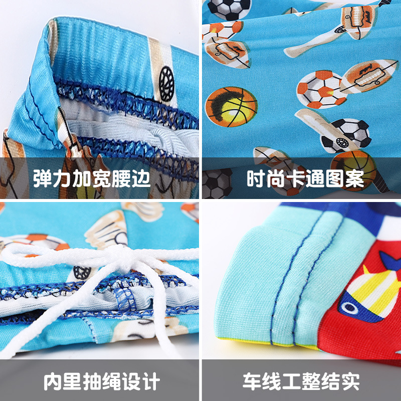 Children's swimming trunks cute cartoon printed boxer boys swimming trunks hot spring beach trunks swimming trunks manufacturers wholesale