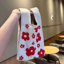 高品质加厚生日宴宝宝伴手礼袋实用针织包礼品编织包手提包托特包