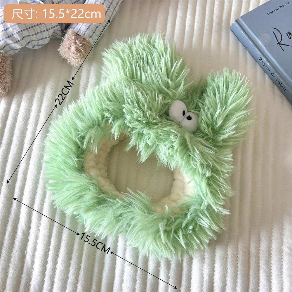 Accesorios de pelo de perro de reparación de orejas grandes de felpa combinación dulce chica Linda banda de pelo horquilla lavado maquillaje tocado al por mayor