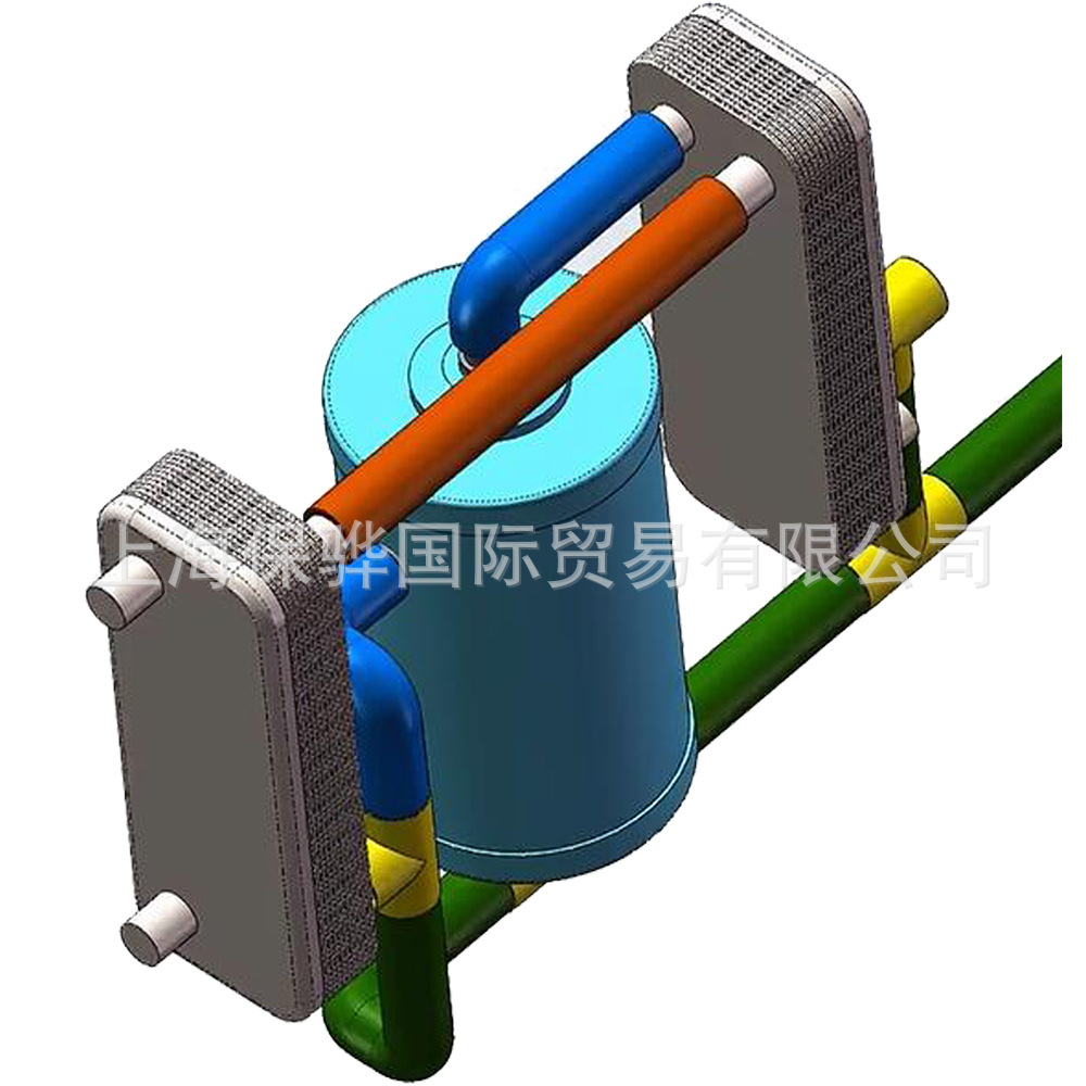 1.67Nm3/h压缩空气不锈钢预冷器用于40bar高压气动管路除湿及回温