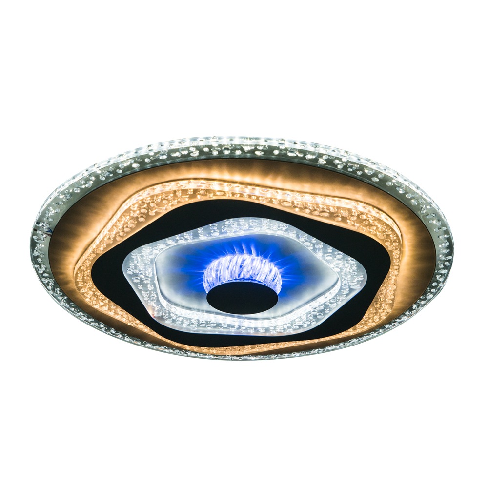 厂家直供现代亚克力吸顶灯圆形2.4G智能遥控90W卧室灯客厅灯灯饰