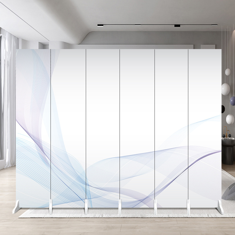 Company Order Screen Partition Office Living Room Entrance Background Wall Simple Modern Folding Mobile Dual-Sided Folding Screen