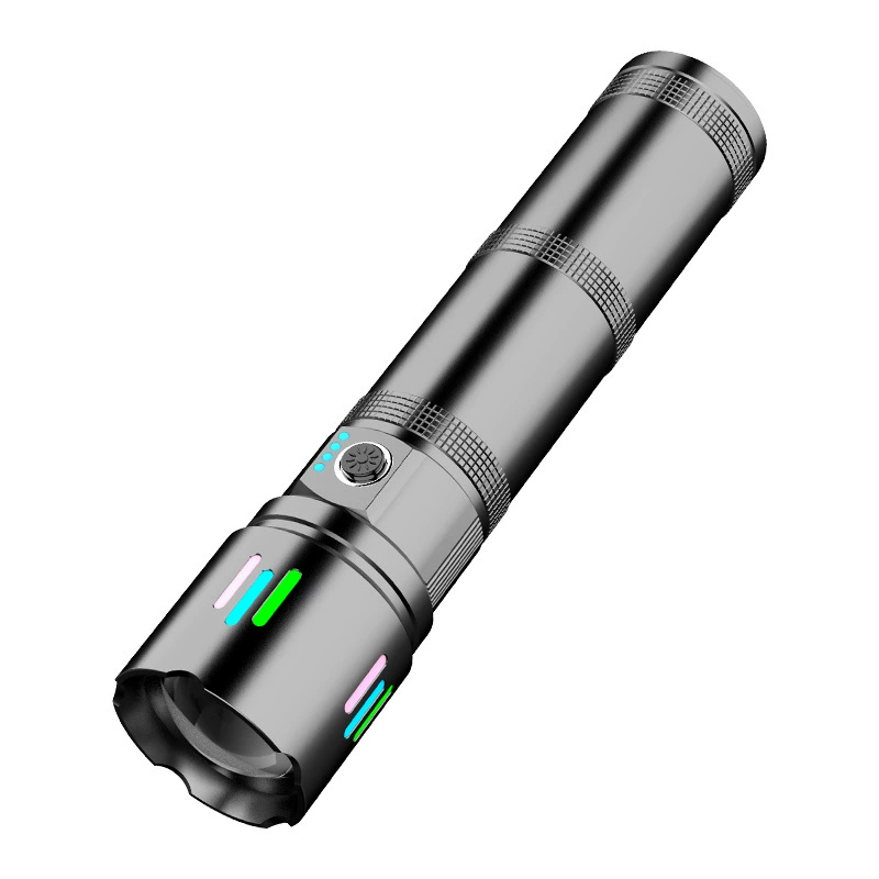 Открытый Приключения новый белый лазерный луч с флуоресцентным дальним освещением км алюминиевый сплав USB зарядный фонарик