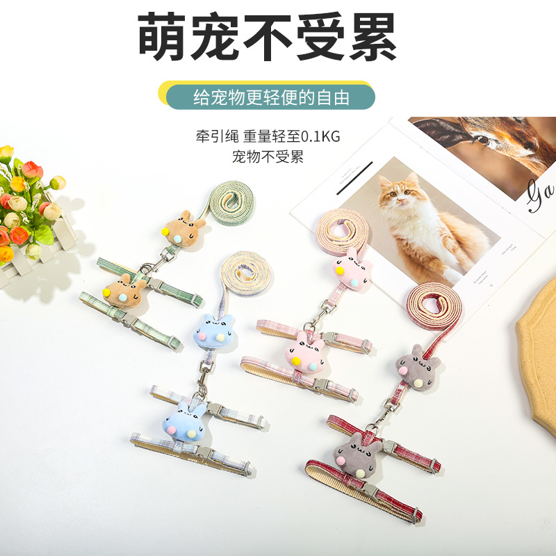 Cuerdas de tracción para gatos para evitar que se desprendan, cuerdas de gato especiales en forma de I, cuerdas de gato ajustables en el pecho y la espalda