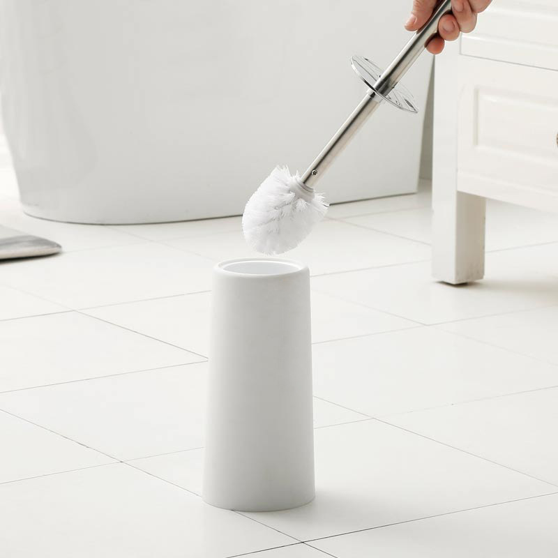 Fabricante de acero inoxidable cepillo de inodoro de mango largo para inodoro doméstico sin instalación tipo piso de base de cepillo de limpieza duradero