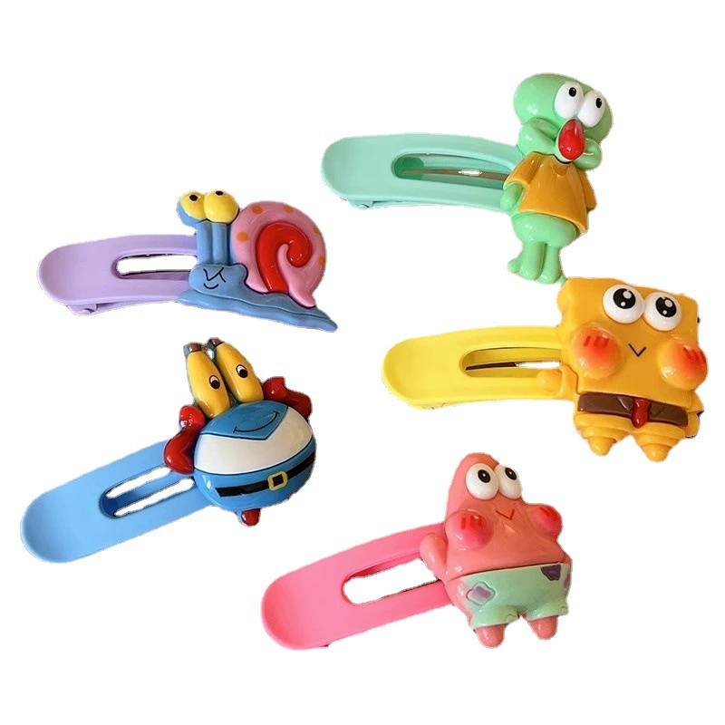 Высококачественная губка для детских cartoon hairgrip, крабовая заколка, милая аксессуар для волос, подарок на день рождения