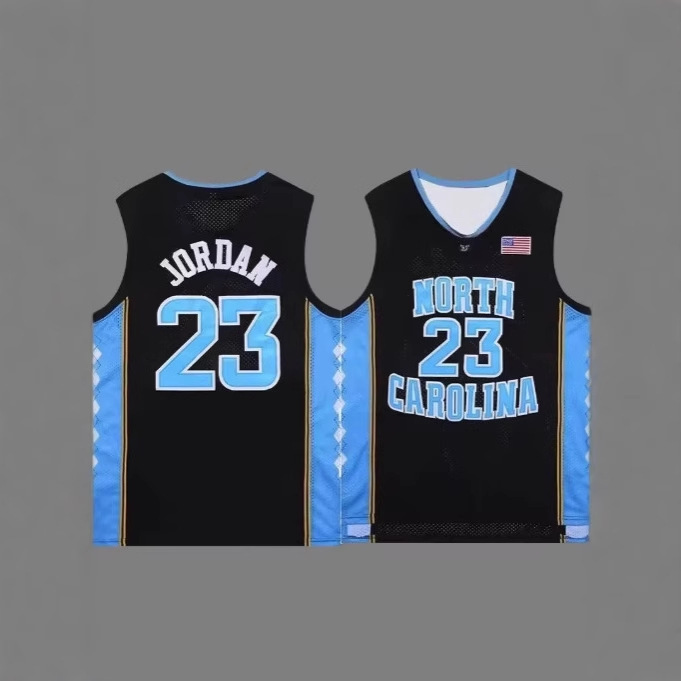 Basketball Uniform North Carolina T-Shirt American Retro Training Vest No. 23 Game Men's and Women's Breathable Vest Basketball Uniform North Carolina T-Shirt American Retro Training Vest No. 23 Game Men's and Women's Breathable Vest