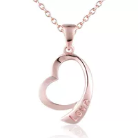 DIY личность надписи любовь свет золотой кулон 14K розовое золото 9k золотые украшения новый кулон в форме сердца