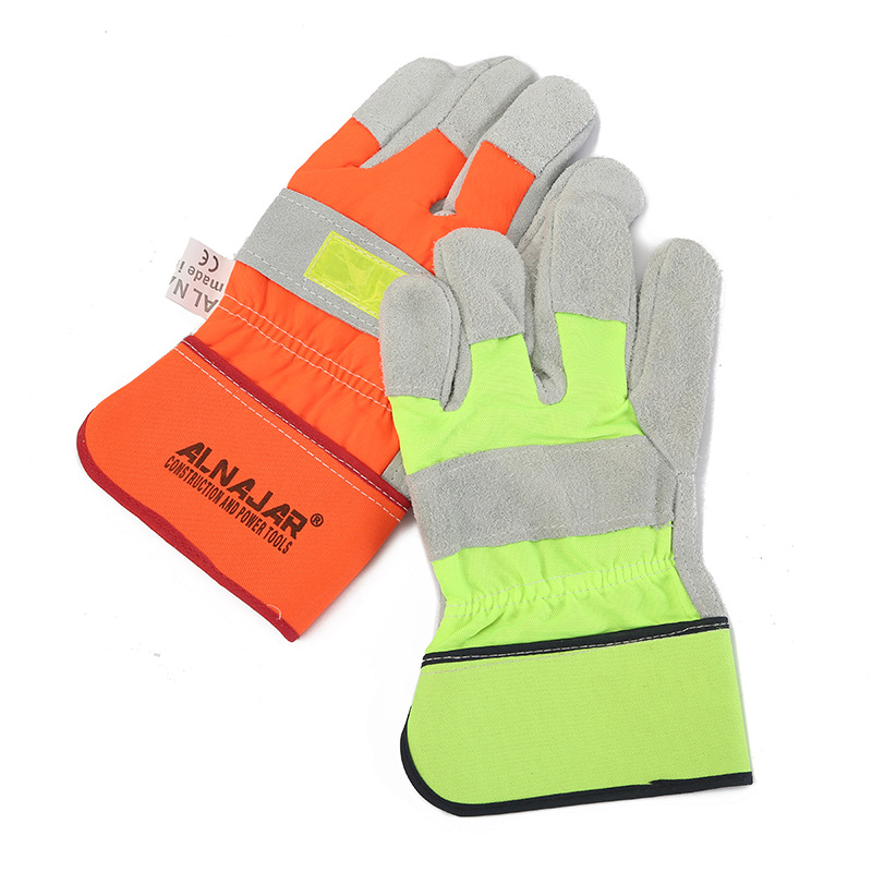 电焊牛皮劳保耐磨焊工专用加厚防烫防开二层防护手套厂家批发