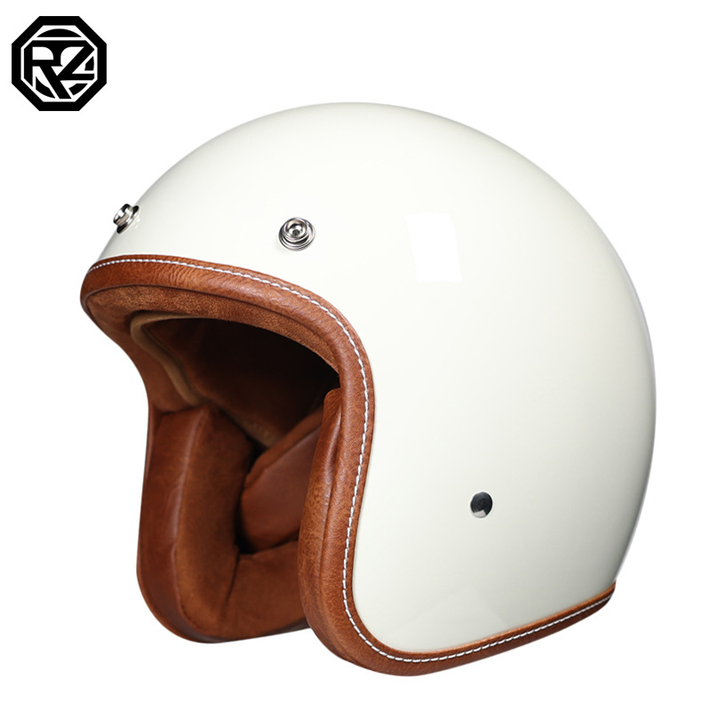 ORZ casco de motocicleta retro hombres y mujeres medio casco de motocicleta gorra 3/4 casco flash 300 3C certificación
