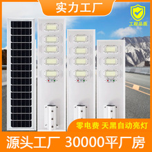 LED防水太阳能路灯50W150W人体感应新农村庭院太阳能灯智能感应