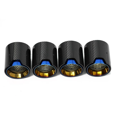 Exhaust pipe M2M3M4G80G82G87 replacement carbon fiber - carbon-m-blue-mouth-4-pieces