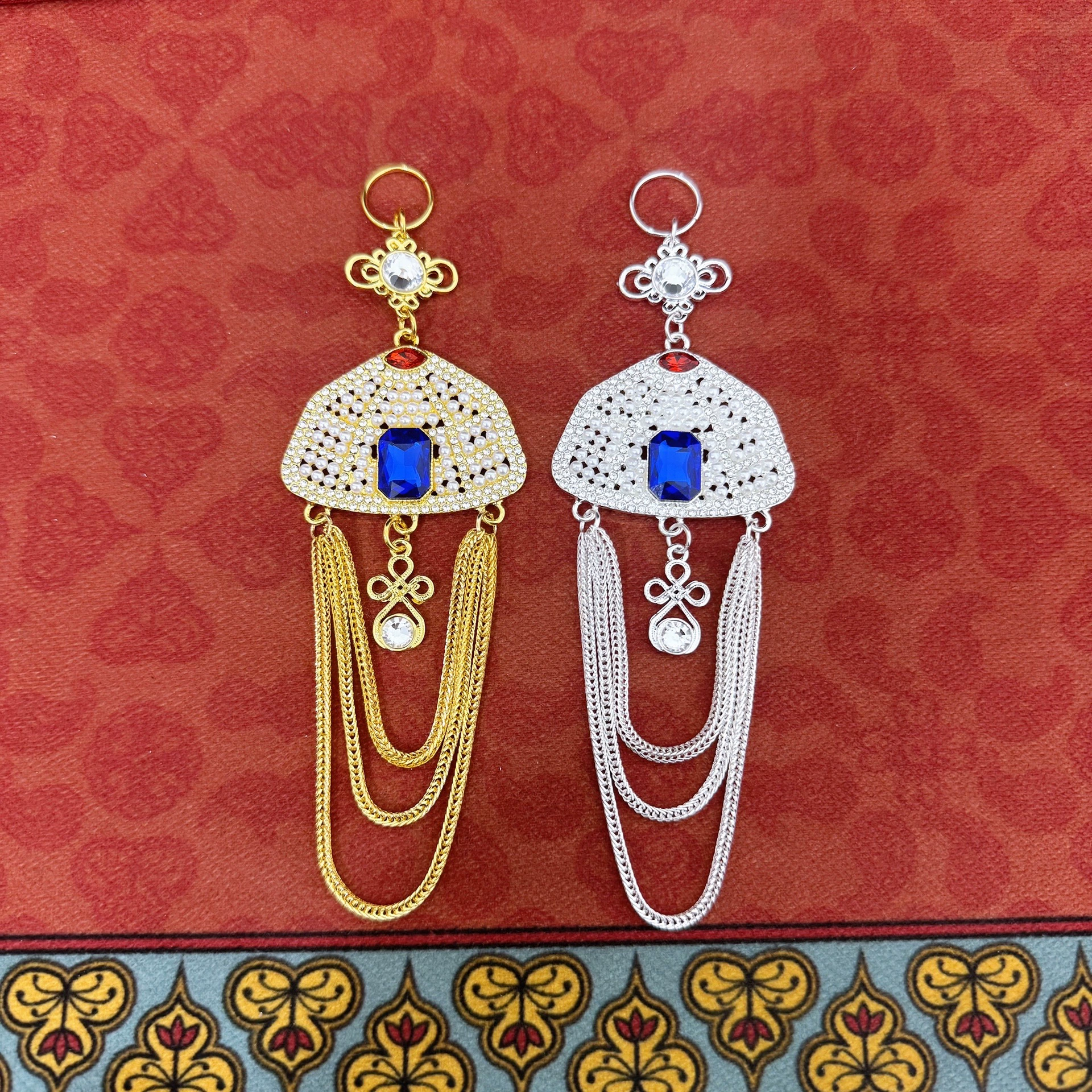 Национальный стиль полон бриллиантов, висит на груди монгольских элементов, юрты, специальные аксессуары, ретро-одежда, подвесные производители оптом