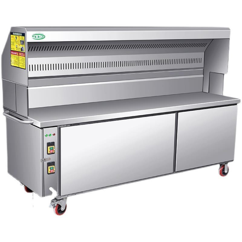 Large -scale smokeless barbecue rack Full -automatic electric…