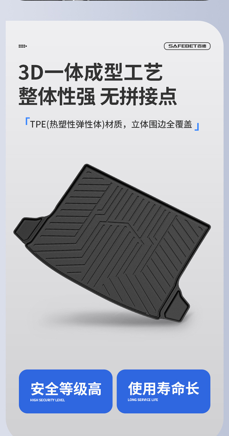 Suitable for Haval H6 Big Dog, Menglong, Xiaolong Max, H6L, All-Weather Tpe Car Trunk Mat