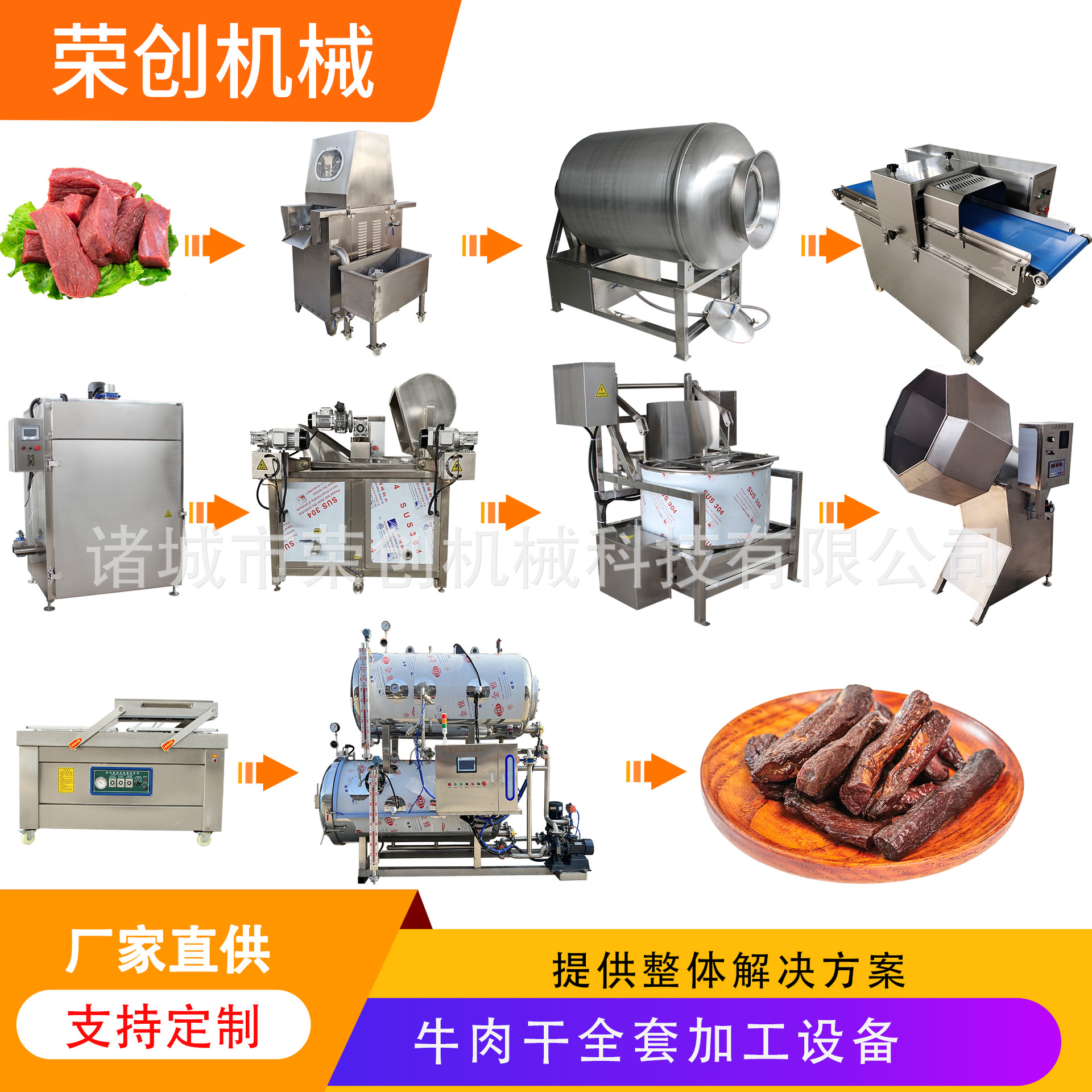 牛肉干生产线风干手撕牛肉干机器油炸牛肉干加工设备牦牛干巴机械