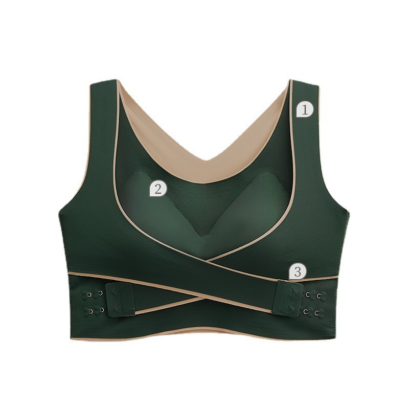 Cruz lado hebilla deportes Chaleco de las mujeres desgaste interior con almohadilla en el pecho push up ropa interior belleza espalda pecho colección Sujetador deportivo