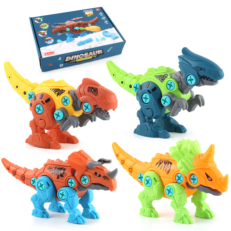 Desmontaje transfronterizo dinosaurio juguete destornillador manual para niños DIY montaje desmontaje dinosaurio modelo juguete al por mayor