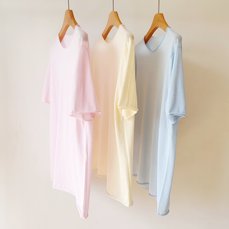 Special Offer, No Returns or Exchanges! 26 New Cotton Knitwear, Refreshing and Breathable, with a Draping Feel, Dopamine-Style Round Neck, Rolled-Edge Short-Sleeve, Thin Special Offer, No Returns or Exchanges! 26 New Cotton Knitwear, Refreshing and Breathable, with a Draping Feel, Dopamine-Style Round Neck, Rolled-Edge Short-Sleeve, Thin