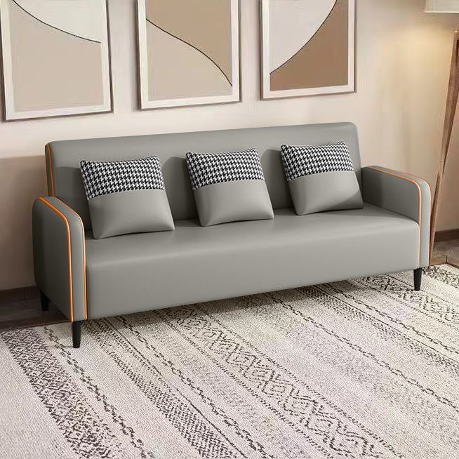 Modern Minimalist Sofa Office Small Apartment Washable Cat Scratch Leather Double Three Person Living Room Clothing Store Rental House