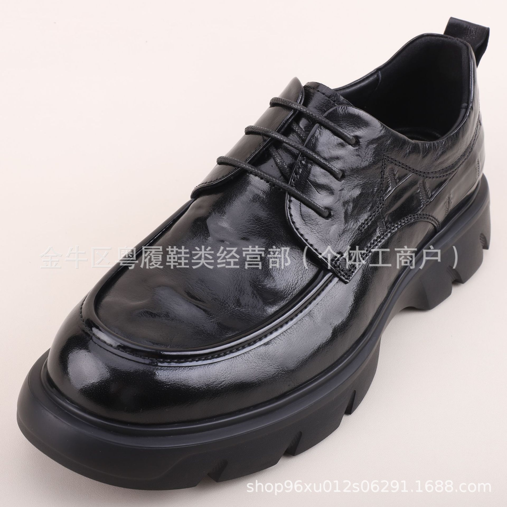 粤履供应链25秋冬季新款商务鞋休闲软皮便鞋时尚男鞋B53054-5