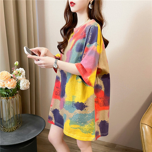 Women's Summer Loose Plus Size Trendy Long-Sleeve T-Shirt in Hot Selling Sexy Korean Style