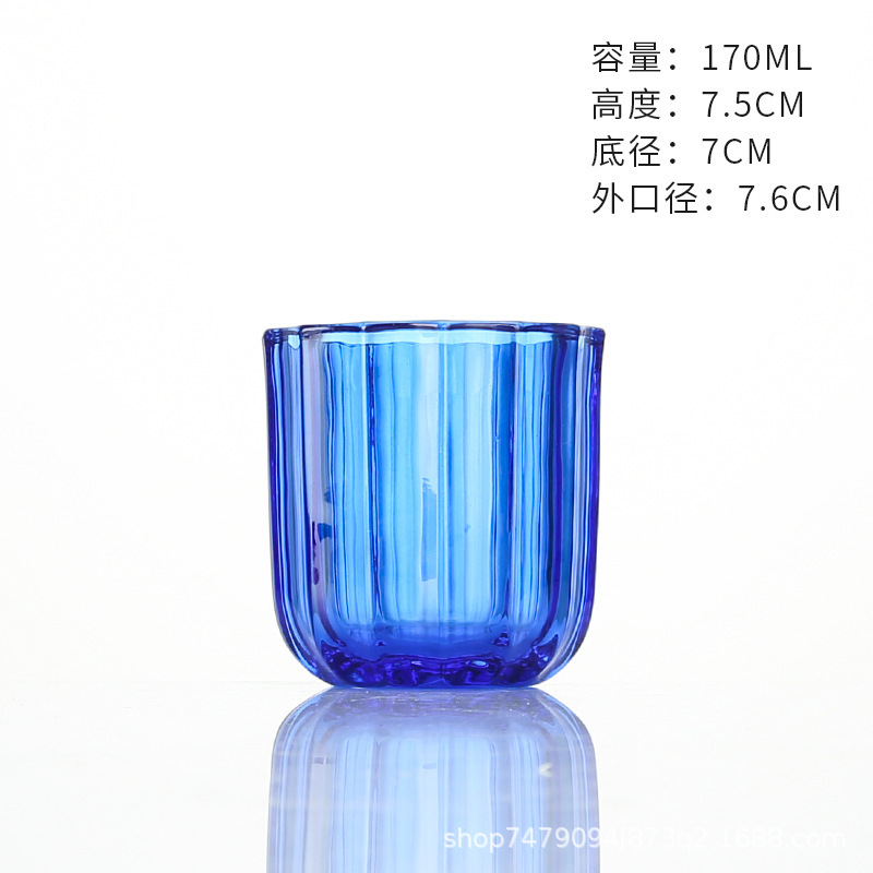 Taza de vela de vidrio de alta calidad, botella de aromaterapia transparente sin fuego, vaso de bricolaje, candelabro, recipiente de vela, taza vacía gruesa
