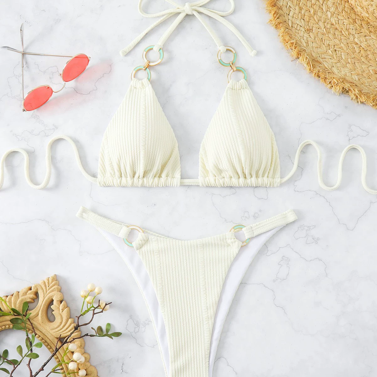 () однотонный купальник, европейский стиль, Amazon
