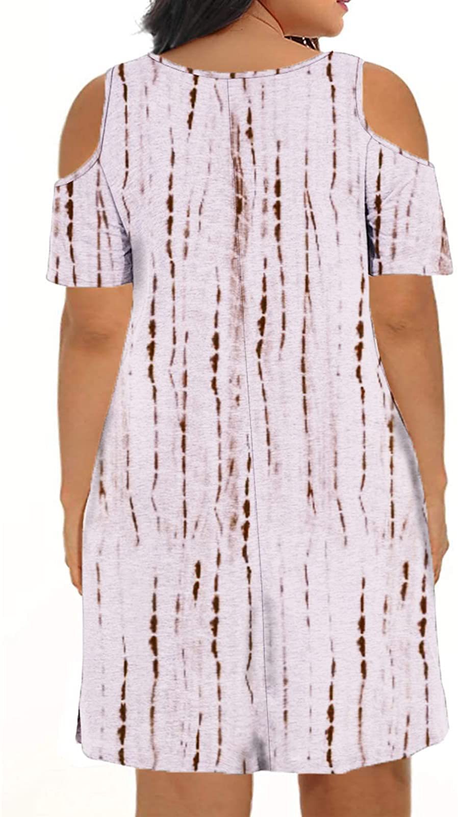 2025 primavera y verano nueva Europa y América transfronteriza Amazon AliExpress ropa de mujer cuello redondo mangas cortas hombros abiertos vestido impreso image 43