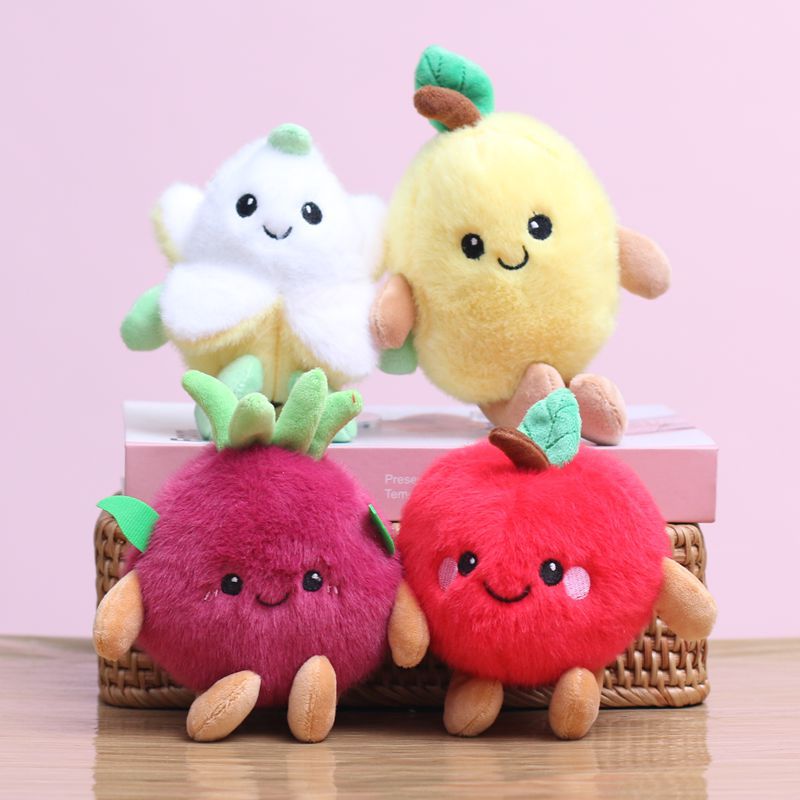 网红水果小挂件可爱苹果香蕉毛绒玩具公仔包包挂饰钥匙扣娃娃玩偶