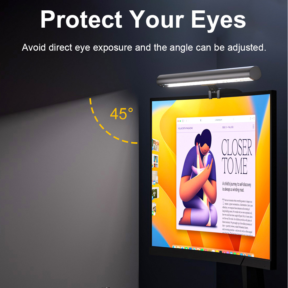 Pantalla de computadora lámpara colgante rgb luces de carreras deportivas coloridas luces de atmósfera de juegos de luces de protección de ojos de oficina