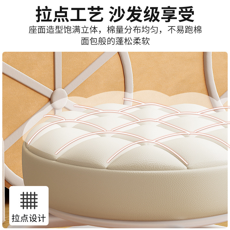 Rueda universal taburete bajo pequeño con artefacto de bebé, hermosa costura, simple celebridad de Internet, taburete redondo pequeño, rueda silenciosa, taburete de polea para niños, taburete para zapatos