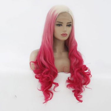 Funda de peluca Estilo de moda europeo y americano Peluca de encaje frontal ondulada larga y rizada LW0293