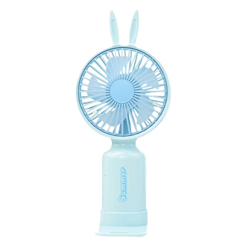 Small fan handheld usb charging mini desktop portable cartoon electric fan new printed logo gift factory wholesale