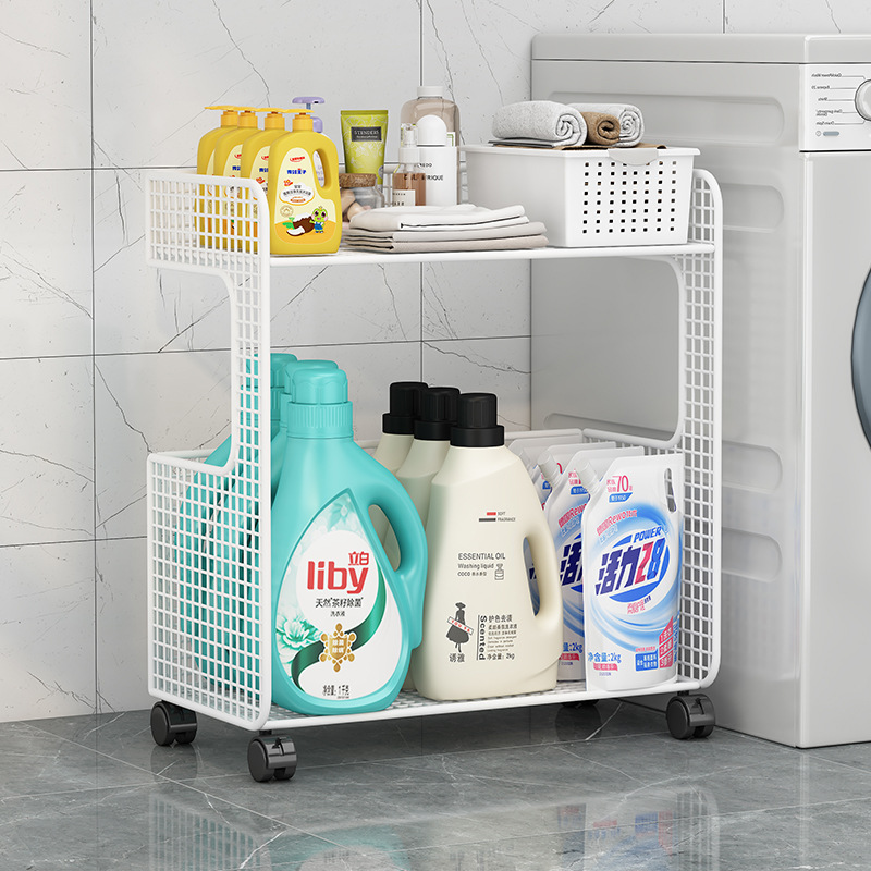 Bathroom Storage Rack Bathroom Toilet Toilet Trolley Floor-Standing Multi-Layer Washing Machine Side Laundry Detergent Storage Rack