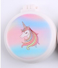 Pein de dibujos animados transfronterizos personalizados cuadrados portátiles impresión transparente arco iris masaje fluido bolsa de aire estudiante