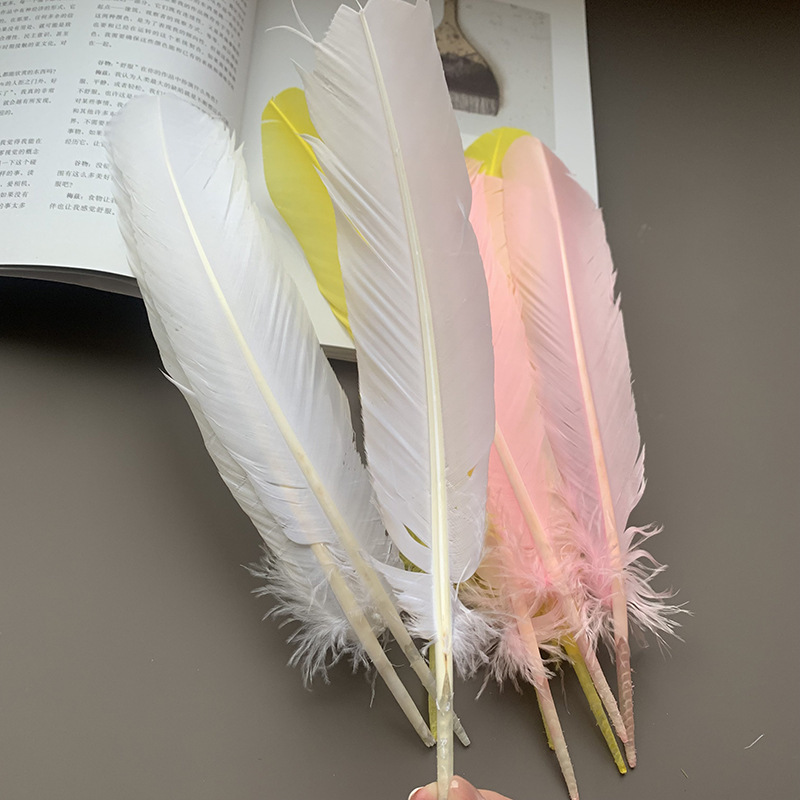 Feather Decoration Turkey Nest Feather Colorfulful Turkey Feather DIY Kindergarten Handmade Materials Indian Bow and Arrow Crafts