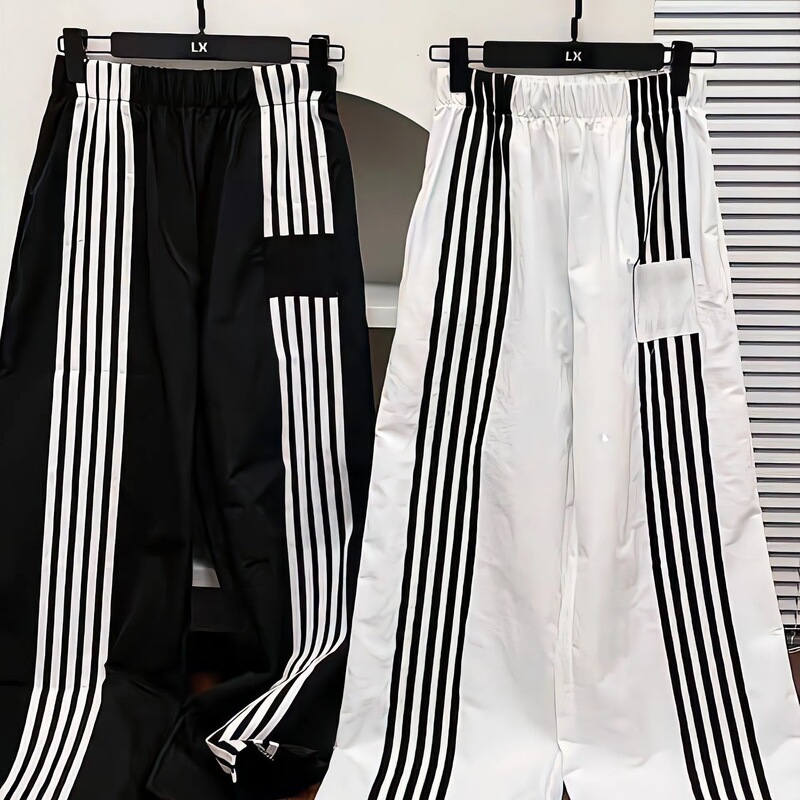 Clover Five-Stripe Pants Unisex Summer Thin Trendy Loose Wide-Leg Pants Sports Casual Pants Clover Five-Stripe Pants Unisex Summer Thin Trendy Loose Wide-Leg Pants Sports Casual Pants