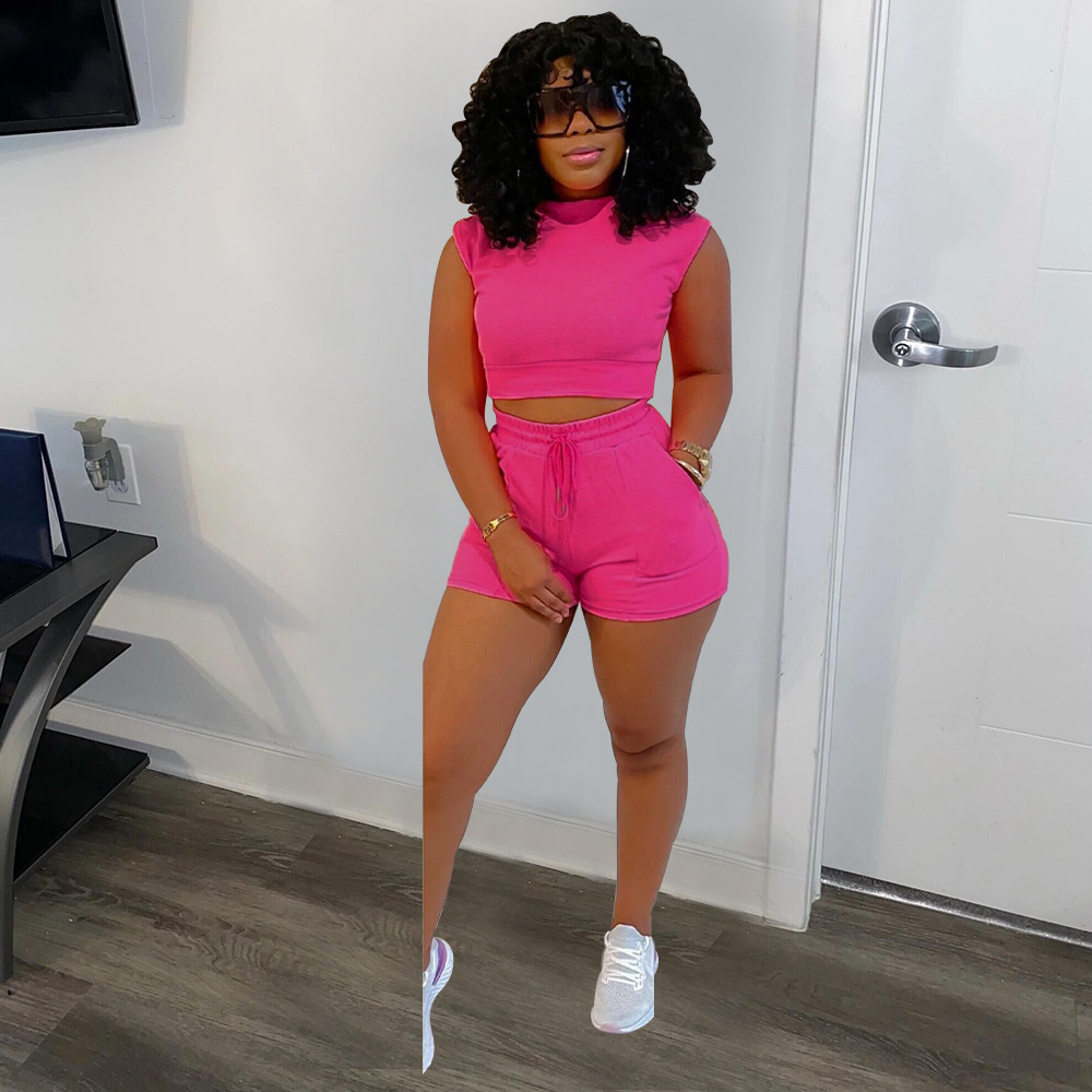 Women's solid color fashion casual suit