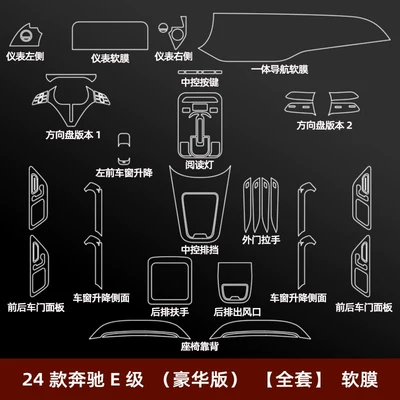 Center Console Screen Tempered Film: Car interior film - 24-26-e-class-luxury-edition-full-set-navigation-with-soft-film-integrated