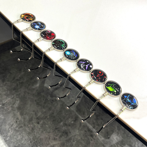 Twelve Constellations Bookbag Hooks Desk Edge Student Middle School Students Bag Hanging Hooks No Drilling Strong Load Capacity Storage Hooks