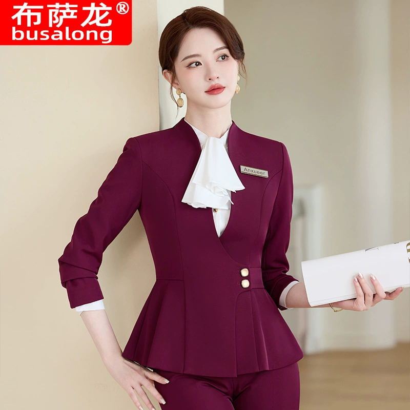 2024 новый стиль busalong busalong женский длинный рукав профессиональный костюм брюки подлинный комбинезон 20236