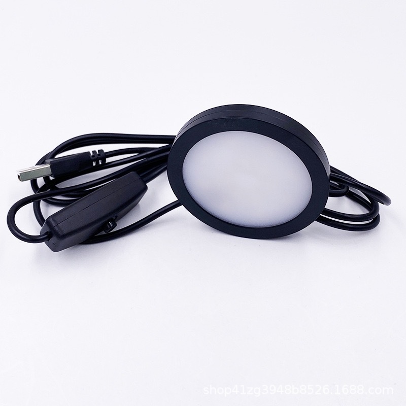 Luz de aleación de aluminio ultrafina redonda USB Super brillante 5V LED de bajo voltaje aluminio modelo de impresión 3D gabinete de decoración estantería de vino