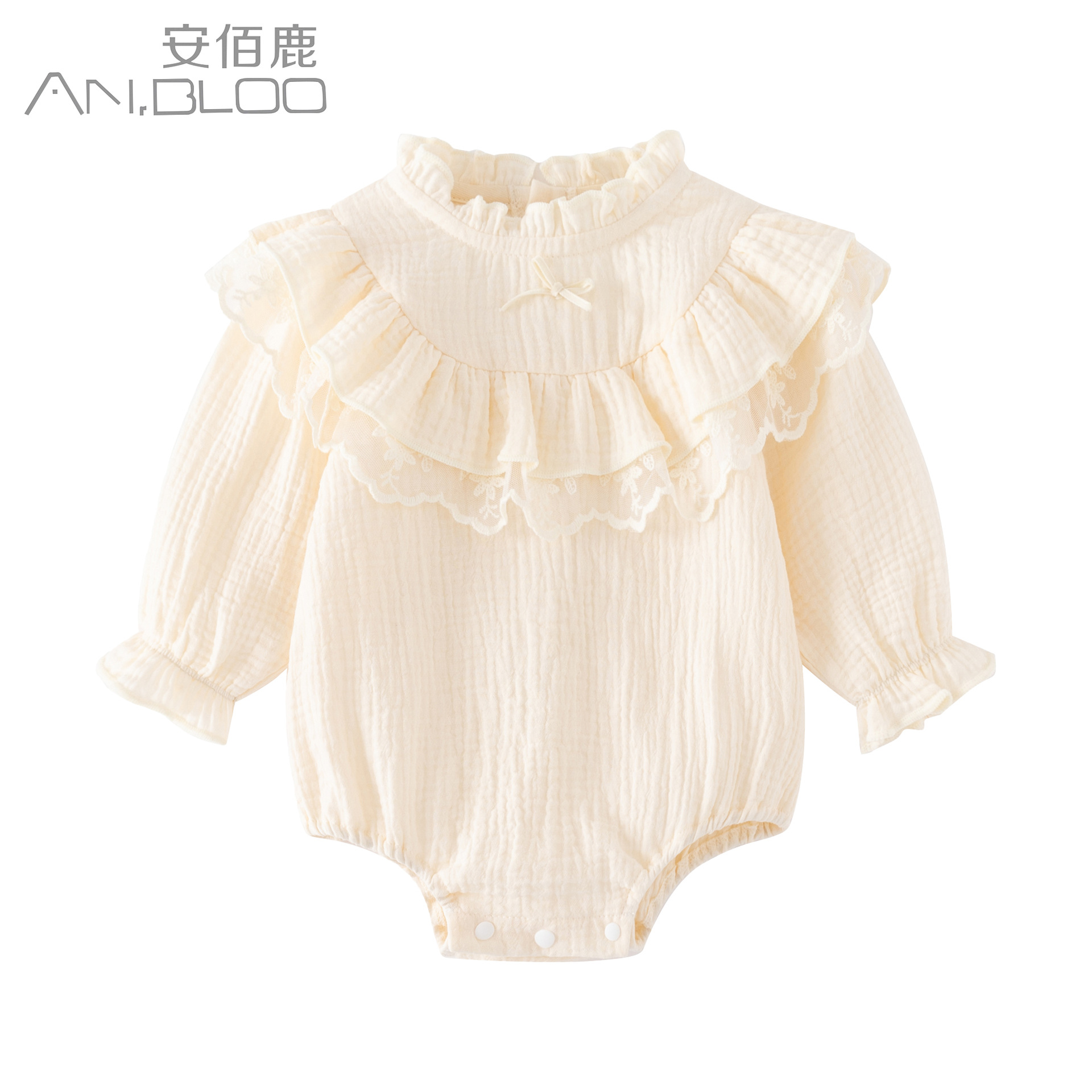 Bebé mameluco primavera y otoño niña ropa de algodón cien días Luna Llena princesa mameluco recién nacido bolsa pedo mono