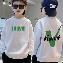 男童卫衣中大童春秋冬加绒保暖长袖男孩帅气上衣儿童打底套头衫